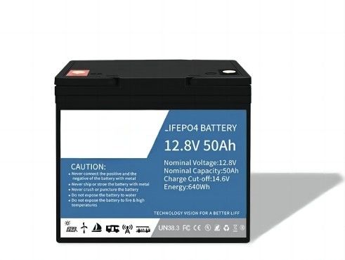 Αδιάβροχη μπαταρία 12.8V 50AH λίθιου LifeP04 με Bluetooth για τη θαλάσσια δύναμη