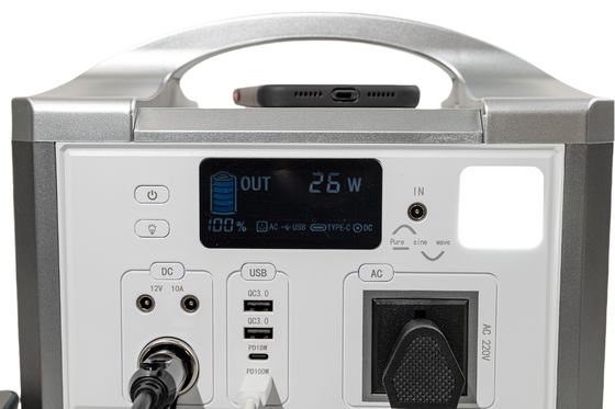 50HZ/60HZ AC Outlet Flash Fish Ηλιακή γεννήτρια Φορητή αποθήκευση ενέργειας με φόρτιση ηλιακού πάνελ για εξοπλισμό γραφείου