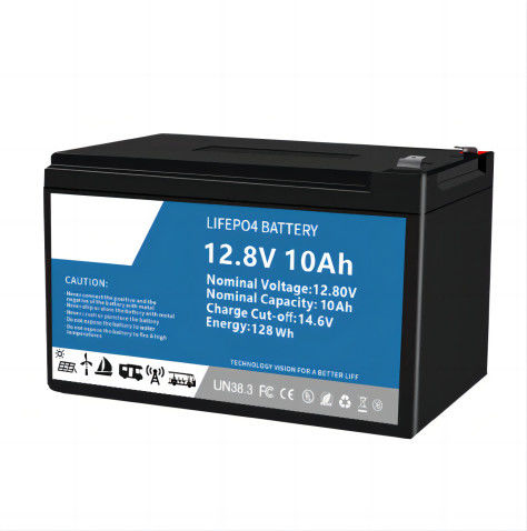 Όξινη LifeP04 SLA σταθερή επαναφόρτιση 12.8V 10AH μπαταριών λίθιου μολύβδου για το λαμπτήρα ανθρακωρύχων